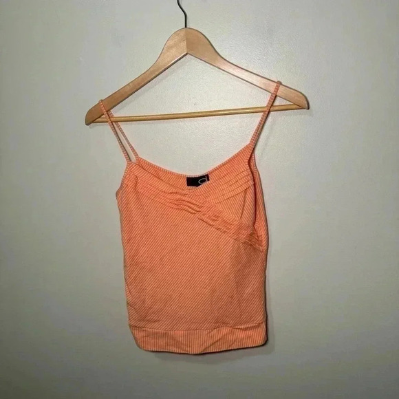 Y2K clementine frilly tank top  tropical coquette S - Picture 5 of 5